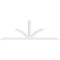 Ekena Millwork Richland Architectural Grade PVC Gable Bracket, 108"W x 36"H x 4"D x 4"F, 8/12 Pitch GBP108X36X0404RIC00 - alternate 2